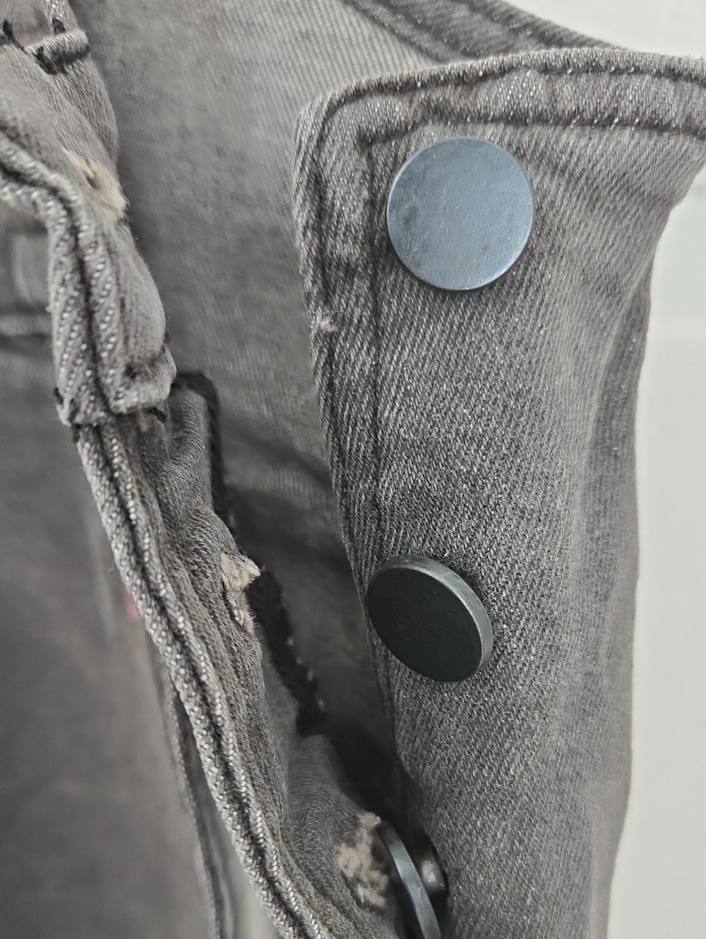 Charcoal Embroidered Denim Overall Skirt - Picture 12 of 14
